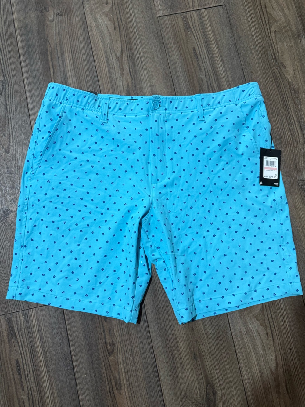 Under Armour Drive Printed Golf Shorts Blue Floral Stretch Performance 40 NWT